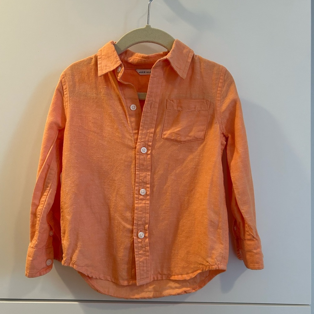 Janie and Jack Orange Kids Shirt 2T